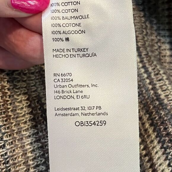 FREE PEOPLE Mercury Henley Sweater Gray Multi Women’s Size Medium - Picture 5 of 7